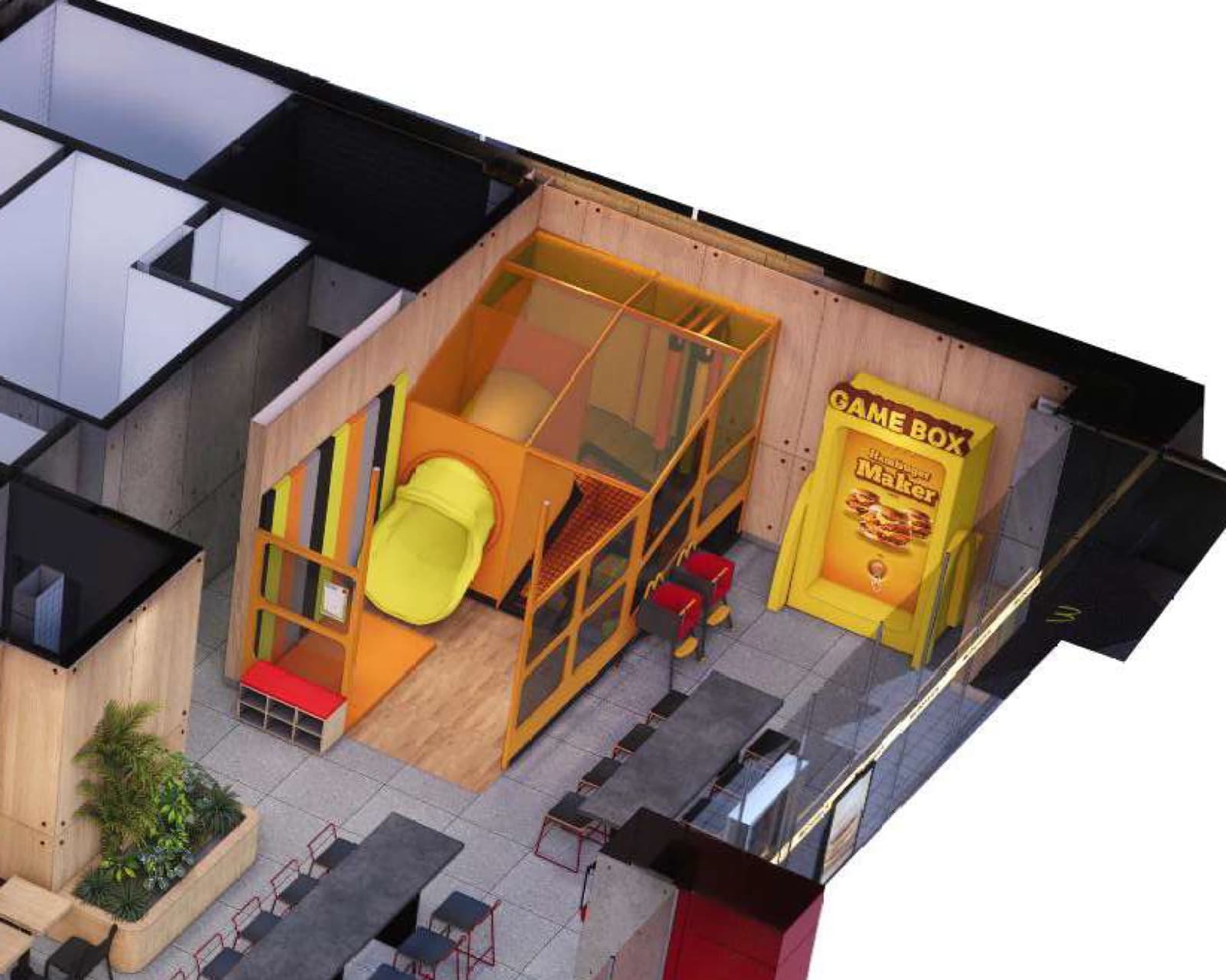F&B brand children's play area overview